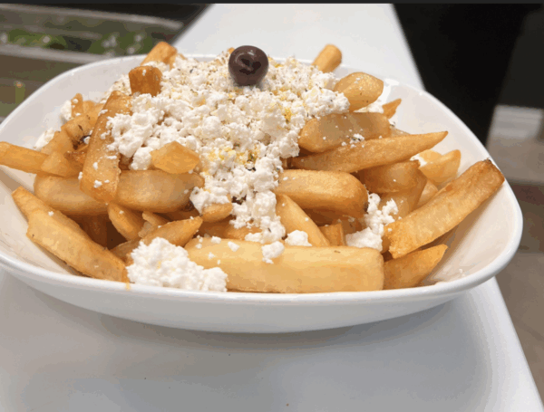 Feta loaded fries